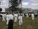 Bokken training outside - local people are fascinated